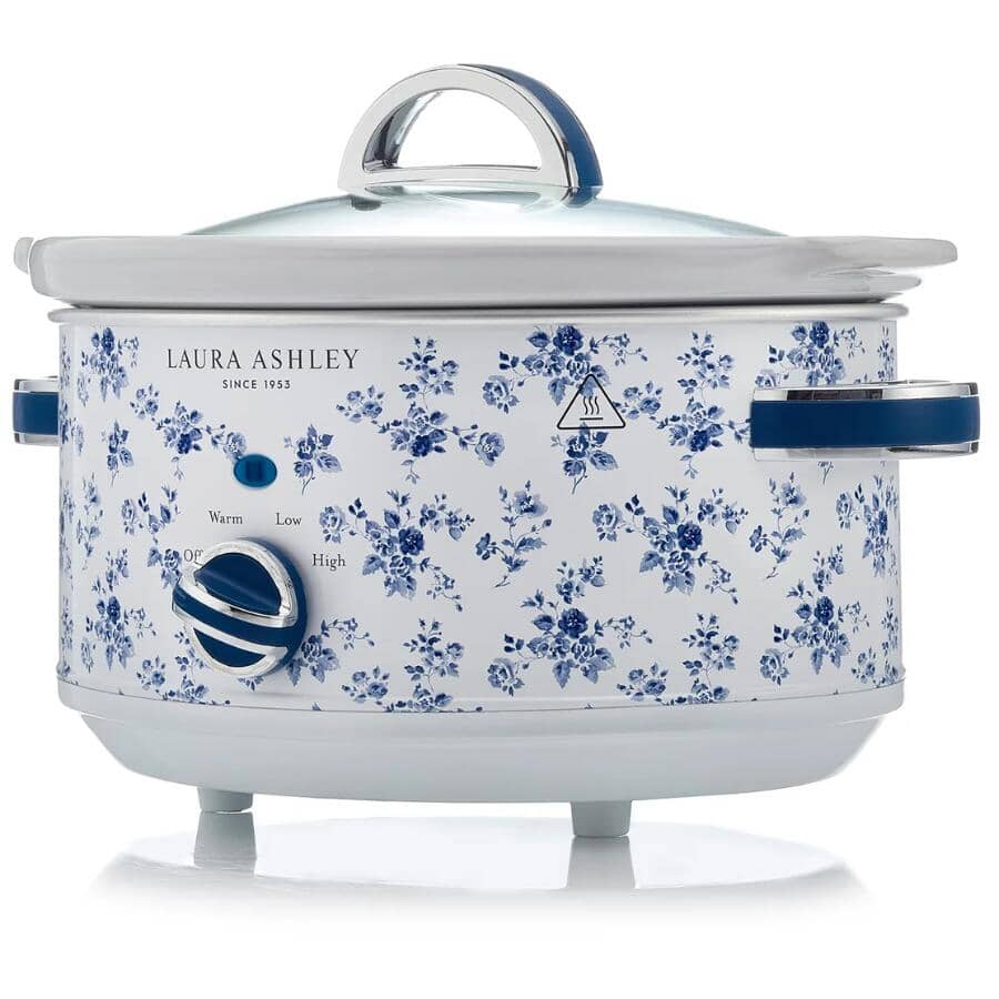 Blue China Rose Slow Cooker (VQ-SLW3CLLACR) - 3.7 Qt / 3.5 L