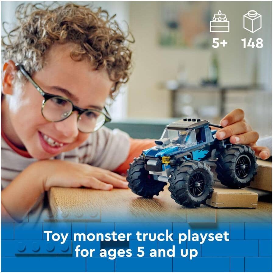 Monster Truck Building Set - Blue, 148 Pieces