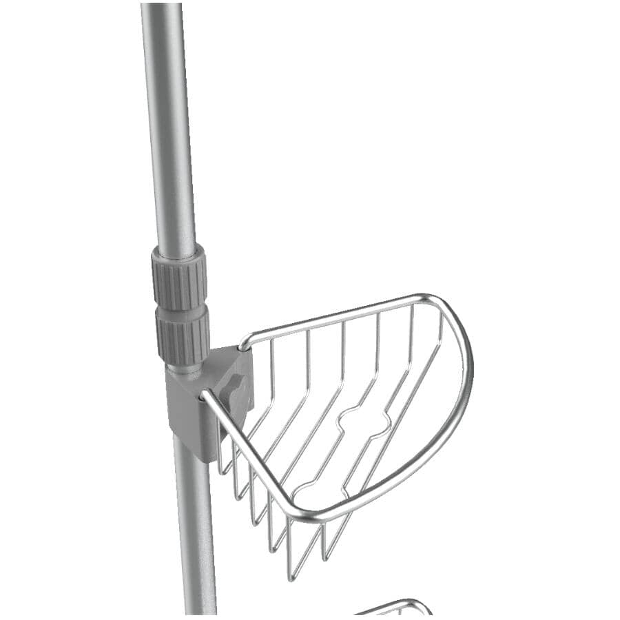 Premium Tension Shower Caddy - Silver