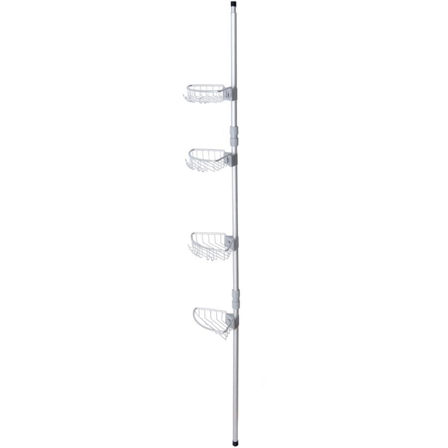 Premium Tension Shower Caddy - Silver