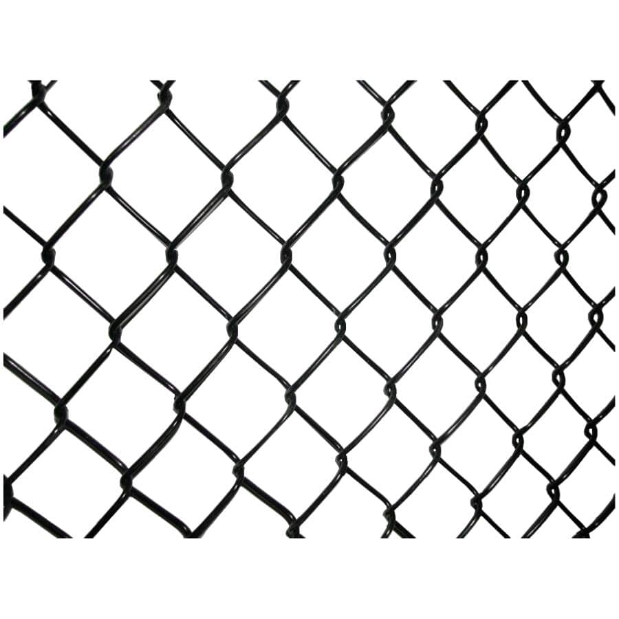 4' x 50' 11 Gauge Black Vinyl Link Fence, with 2" Squares