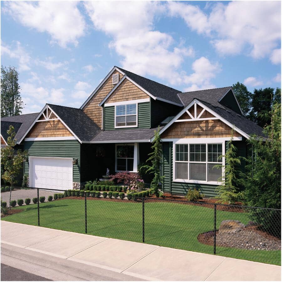 5' x 50' 11 Gauge Black Vinyl Link Fence, with 1-1/2" Squares