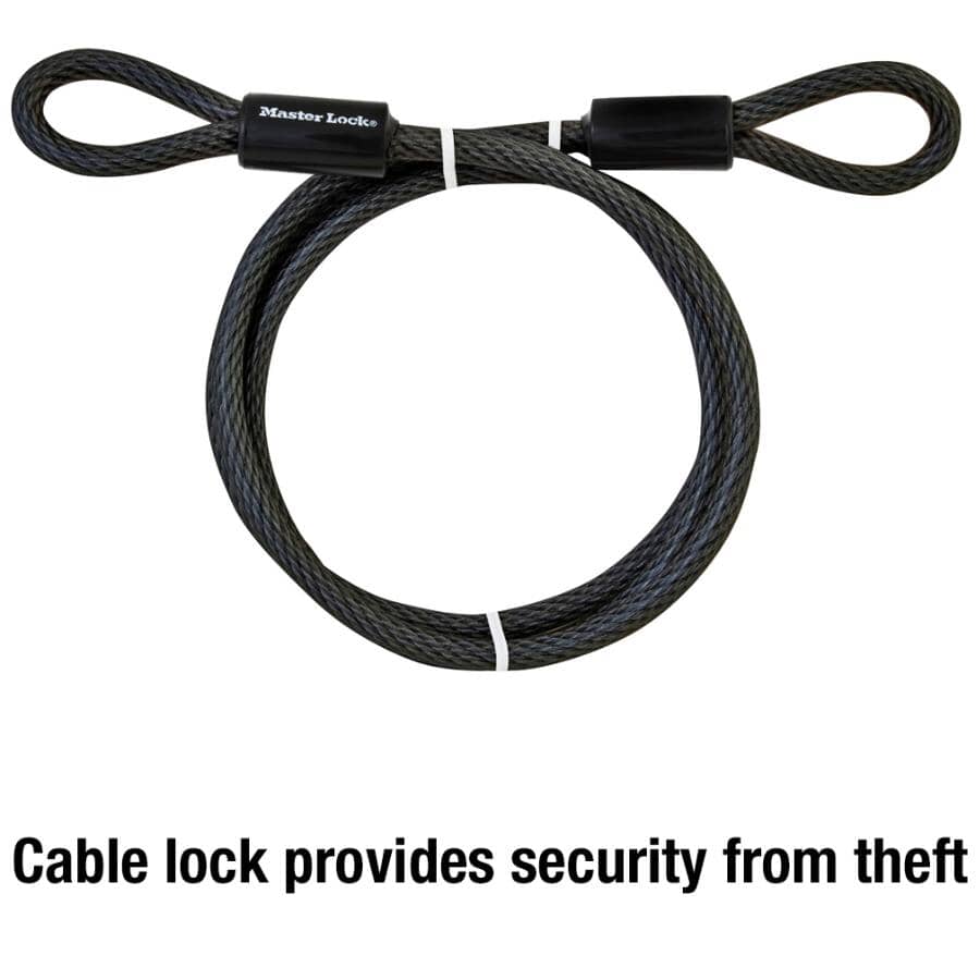 3/8" x 6' Vinyl Coated Braided Cable, with Loop Ends