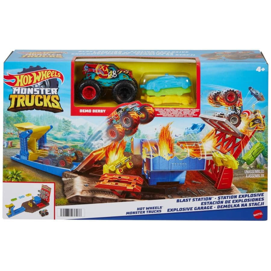 Hot Wheels Monster Trucks Blast Station Playset
