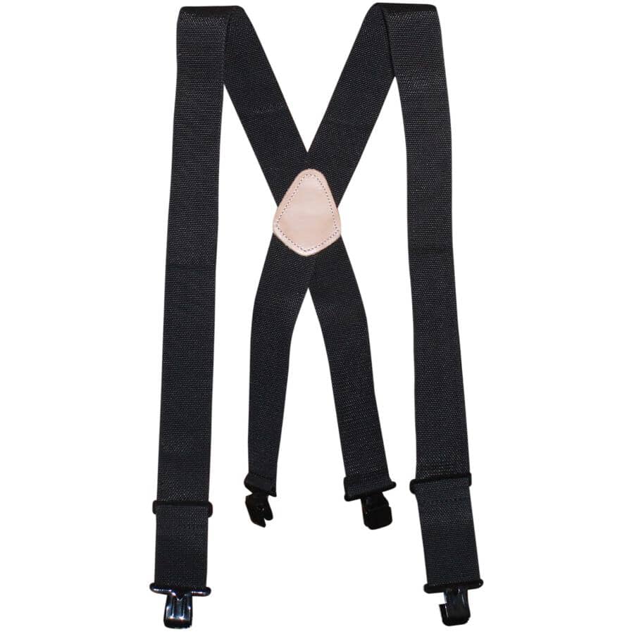 Non-Elastic Black Work Apron Suspenders