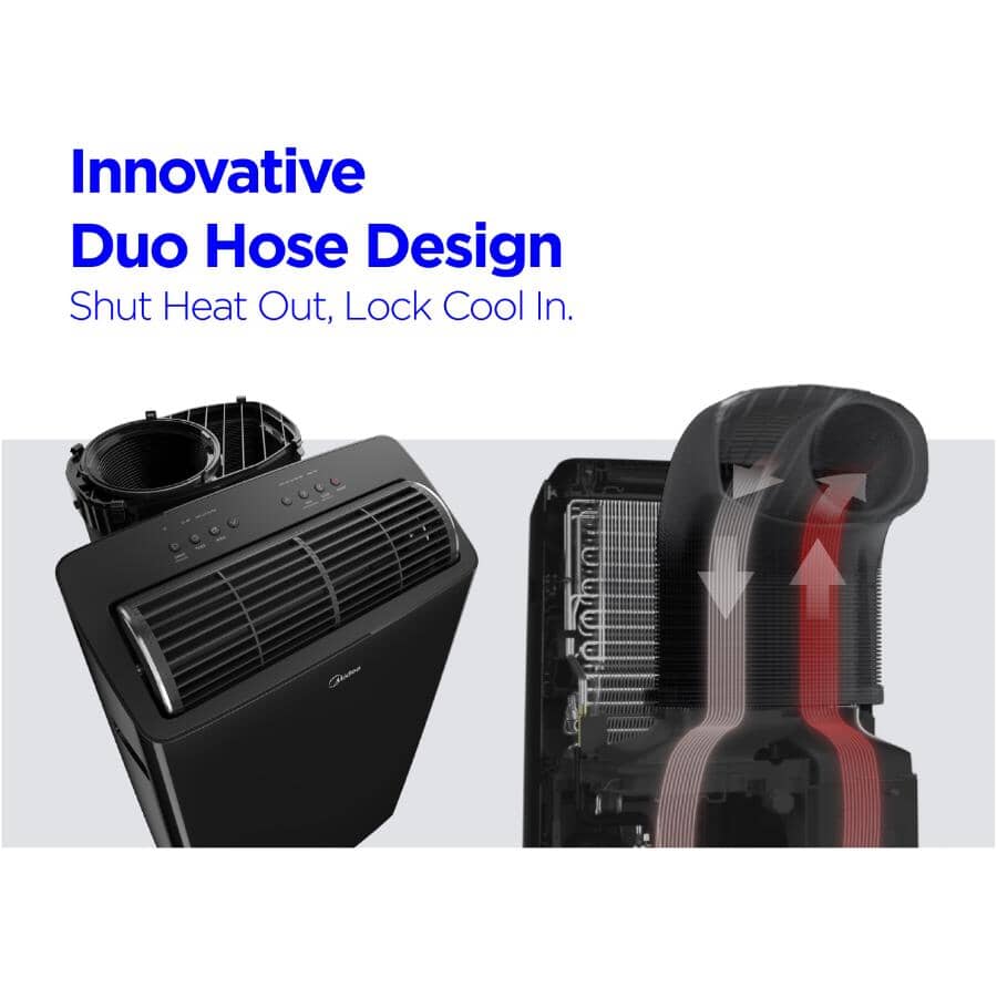 12,000 BTU 3-in-1 Hose in Hose Inverter & Smart Portable Air Conditioner