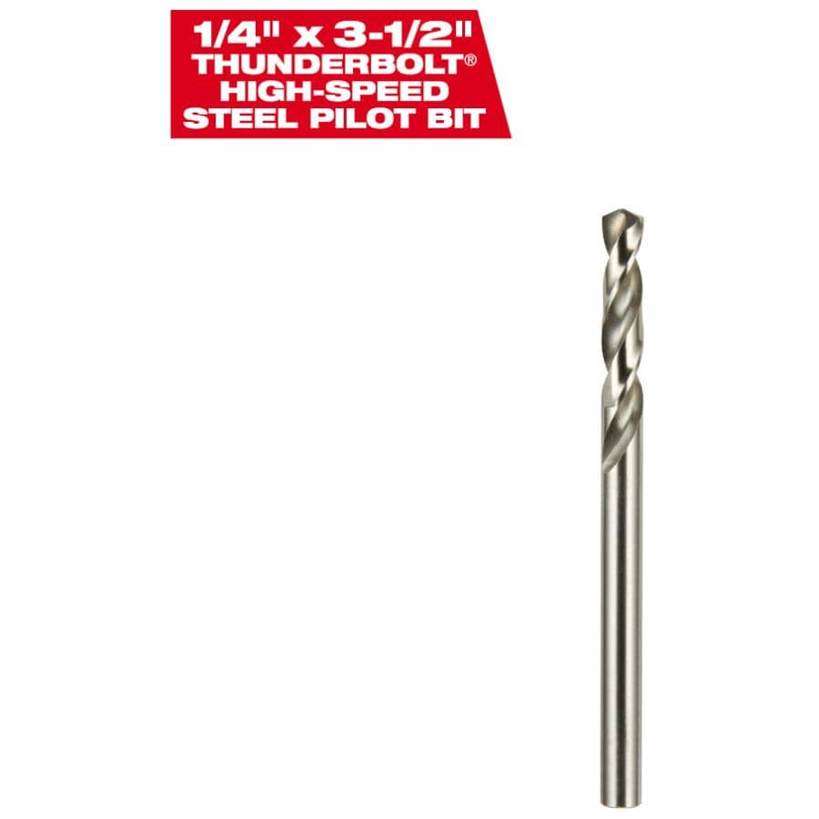 1/4" x 3-1/2" High Speed Steel Pilot Drill Bit - for Hole Saw