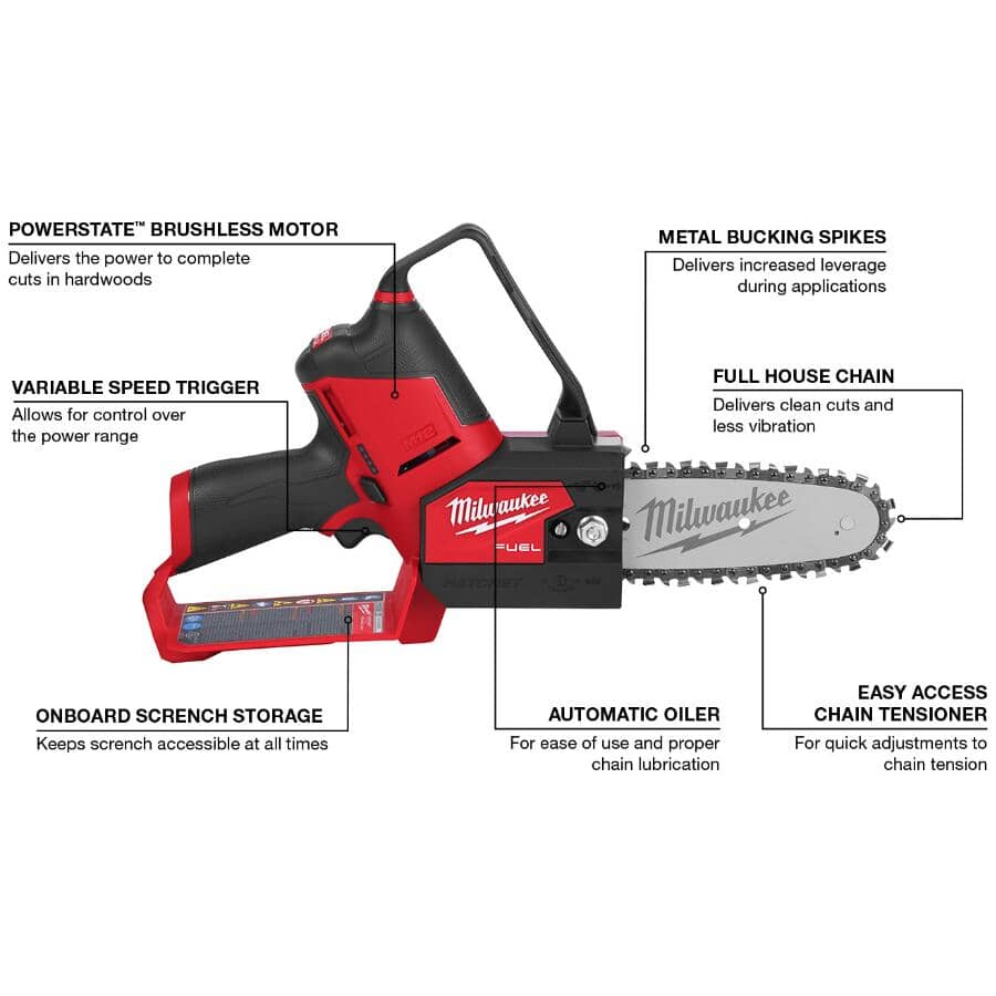 M12 Fuel Hatchet Pruning Saw - 6", Tool Only