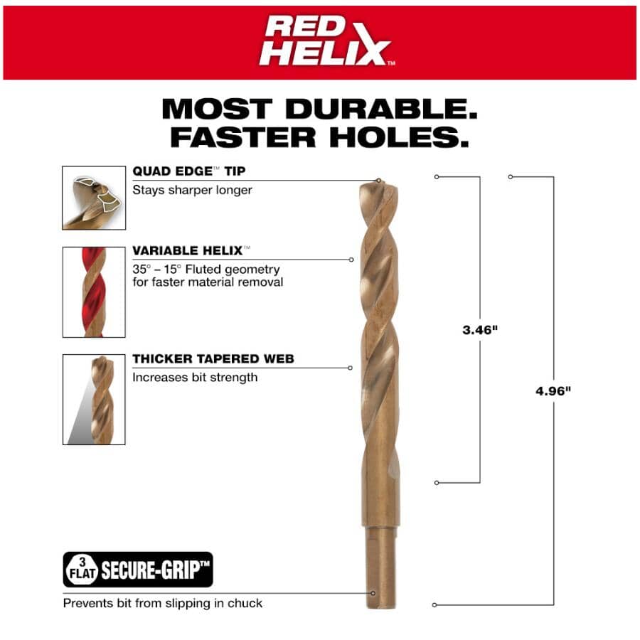 Red Helix 29/64" Cobalt Drill Bit