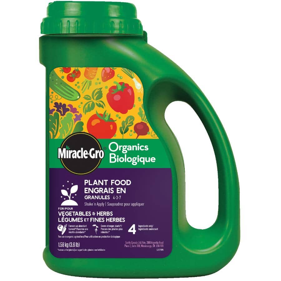 Organics Plant Food Granules for Vegetables & Herbs Fertilizer - 1.58 kg