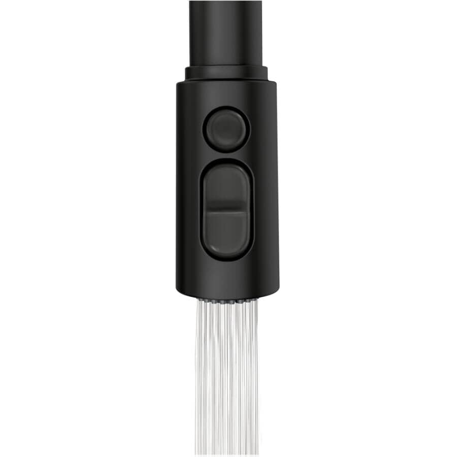 Durani Modern Single Handle Pull-Down Kitchen Faucet - Black