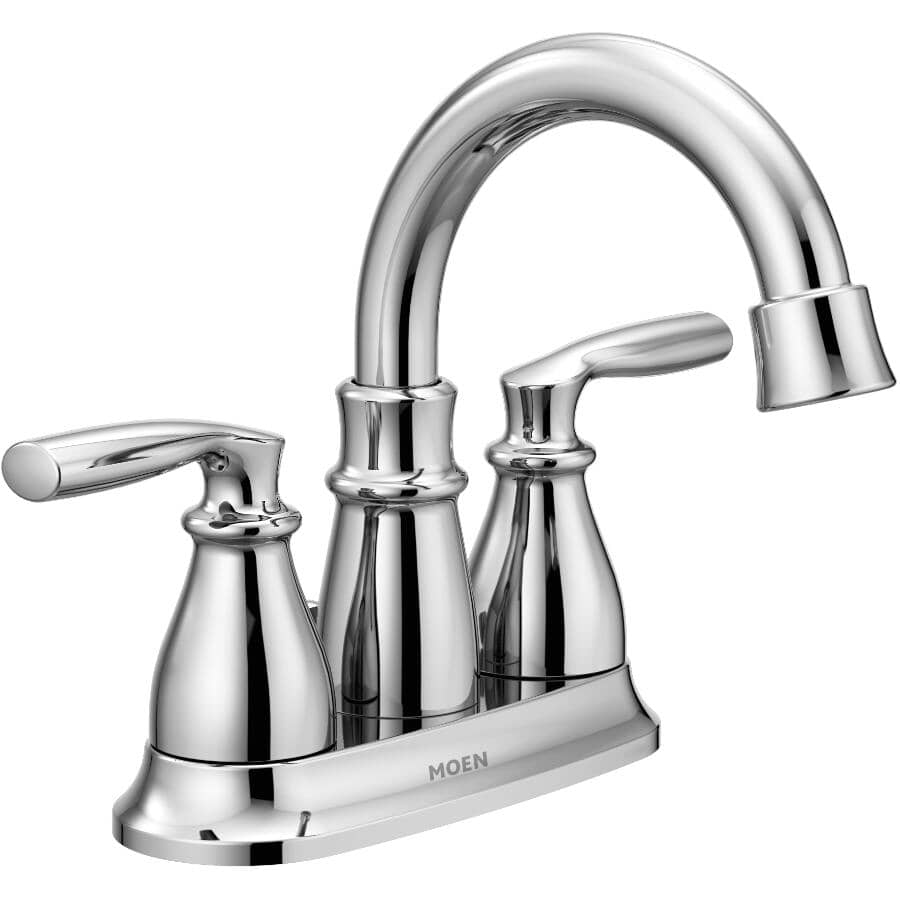 Hilliard 2 Handle Centerset Lavatory Faucet - with High Arc Swivel Spout, Chrome