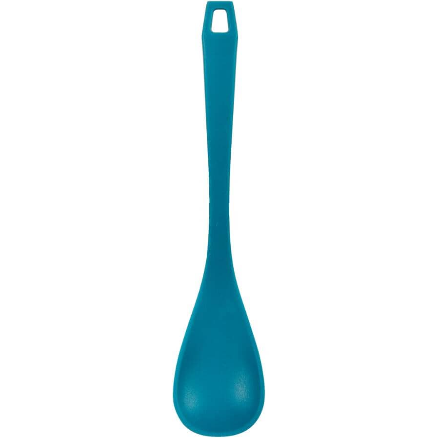 Silicone Solid Spoon - Dark Green 12.7"