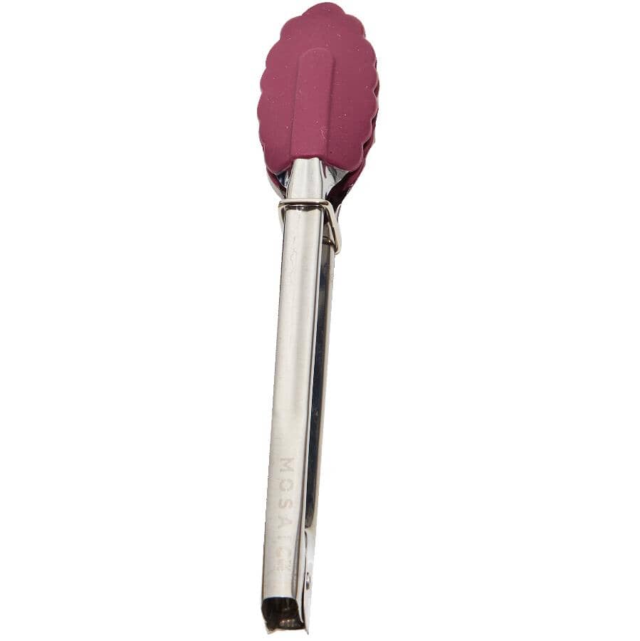 Stainless Steel & Silicone Locking Tongs - Assorted Colours, 7"