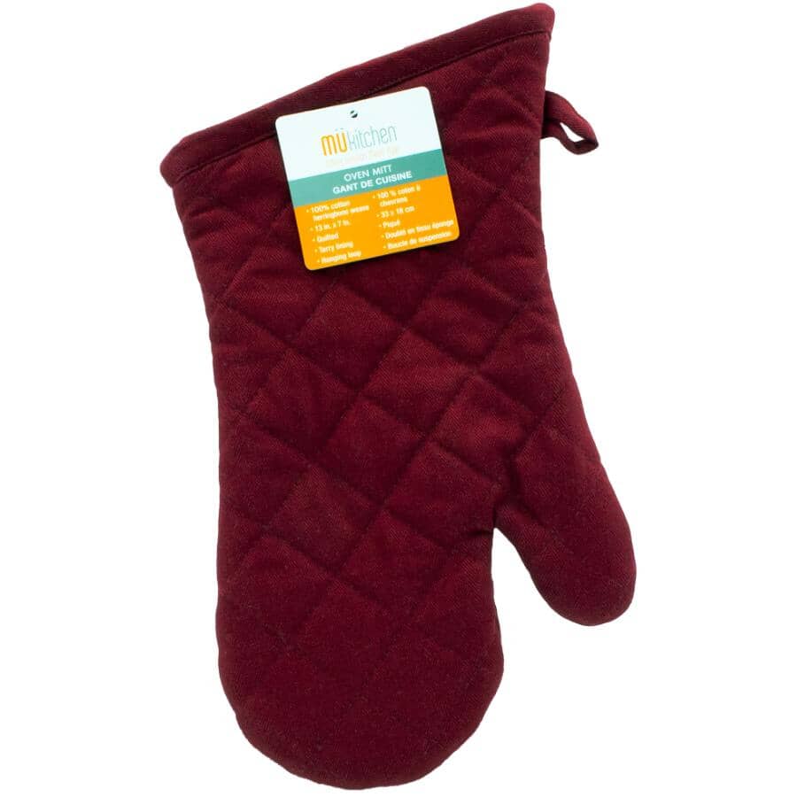 Cotton Oven Mitt - Brick