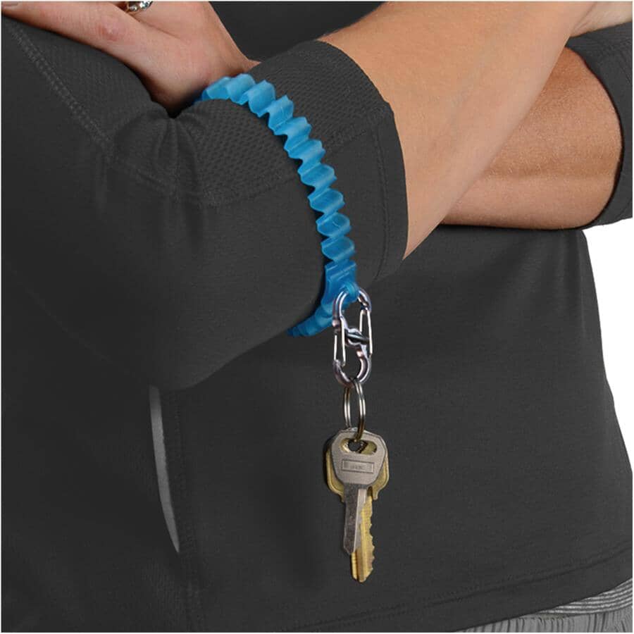 Blue Stretch Wristband Keychain