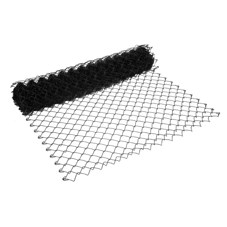 4' x 50' Black Vinyl Link Fence - with 2" Squares, 11 Gauge