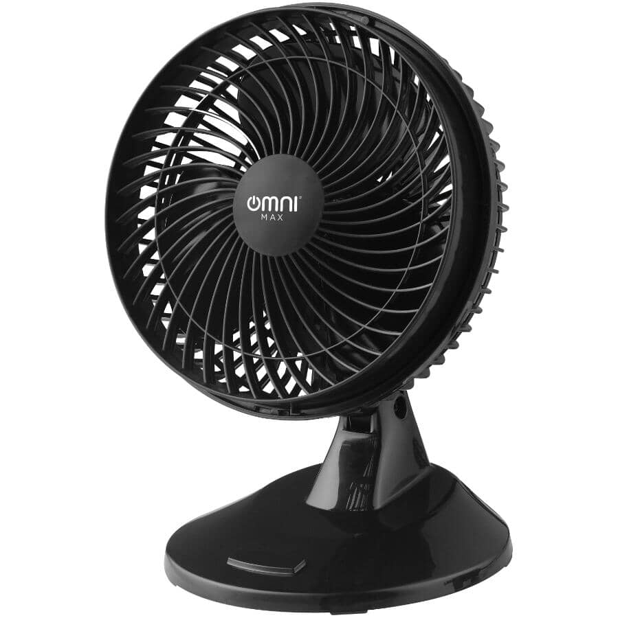8" Turbo Fan - with 2 Speeds & Oscillation, Black