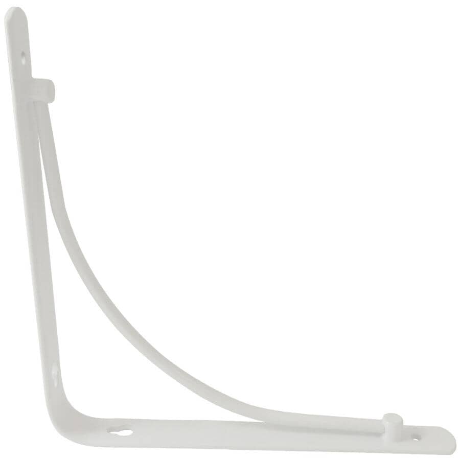 8" Decorative Shelf Bracket - White