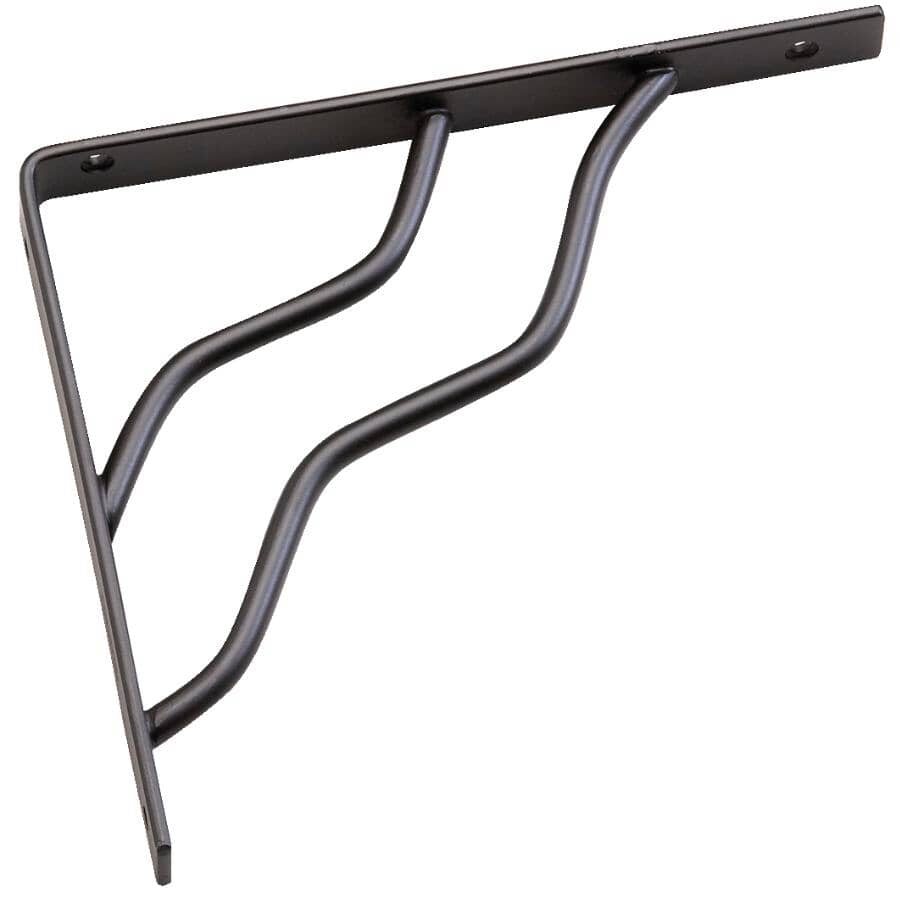 8" x 7" Decorative Shelf Bracket - Black