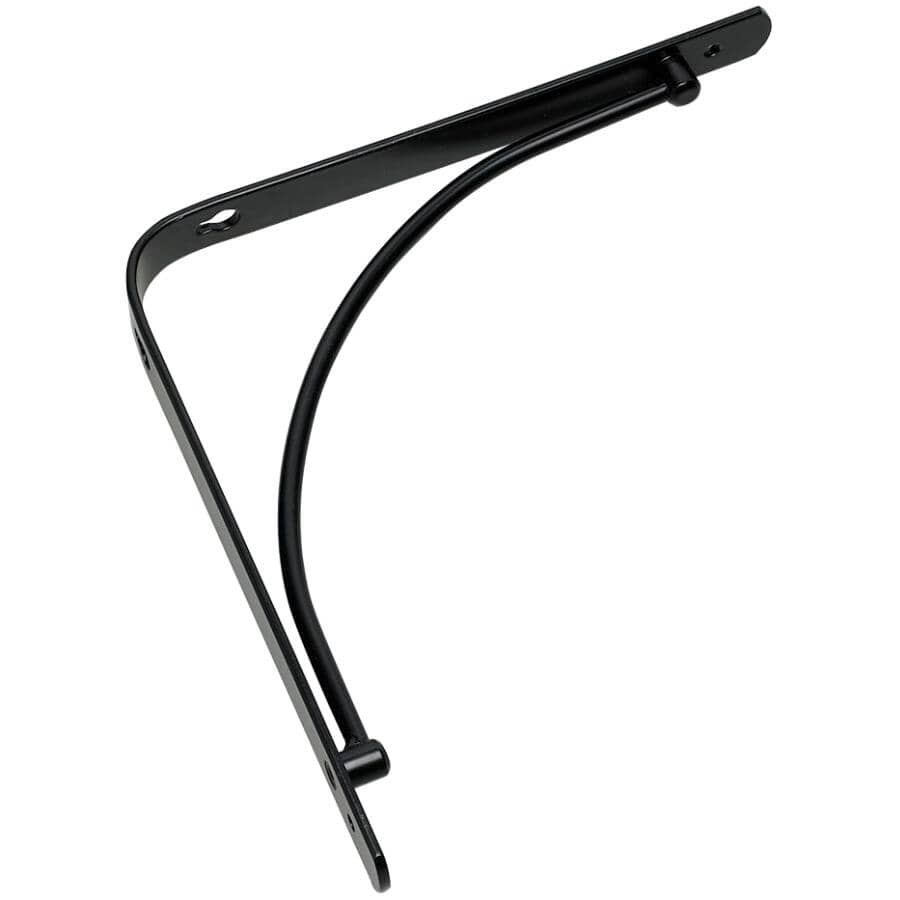 8" x 8" Decorative Black Ornamental Shelf Bracket