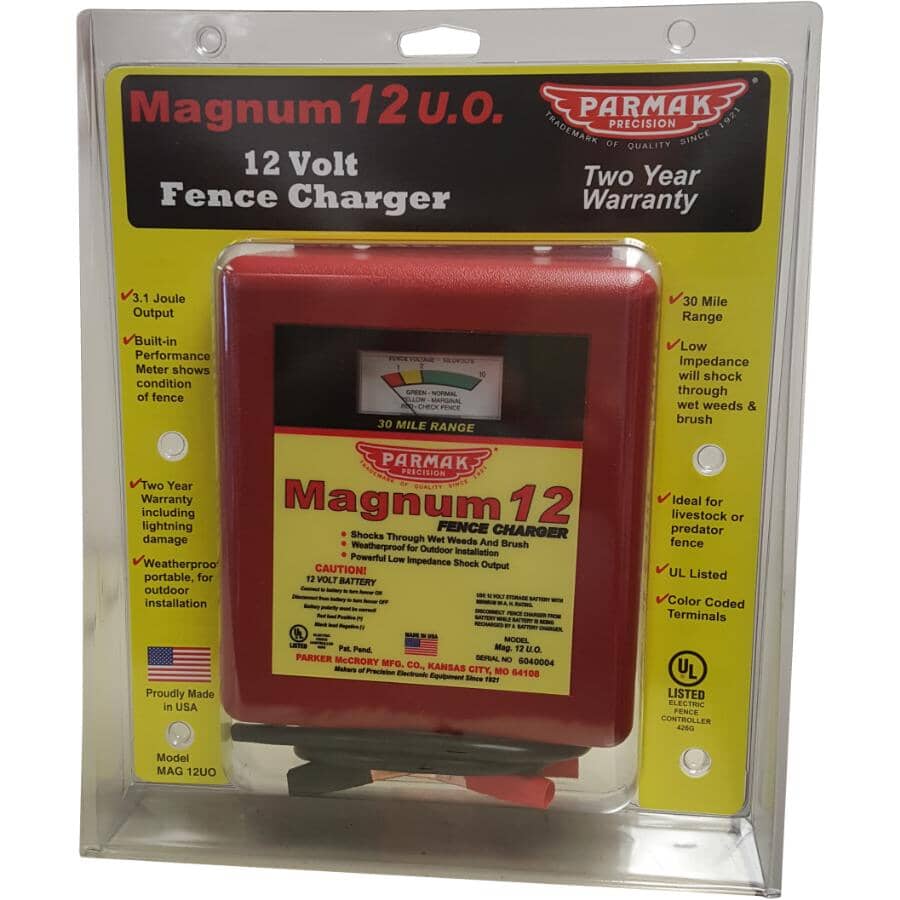 Magnum Low Impedance Battery-Operated Electric Fence Charger - 12V
