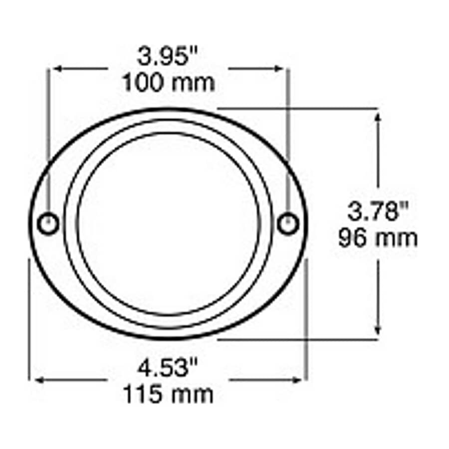 Amber Oval Reflector