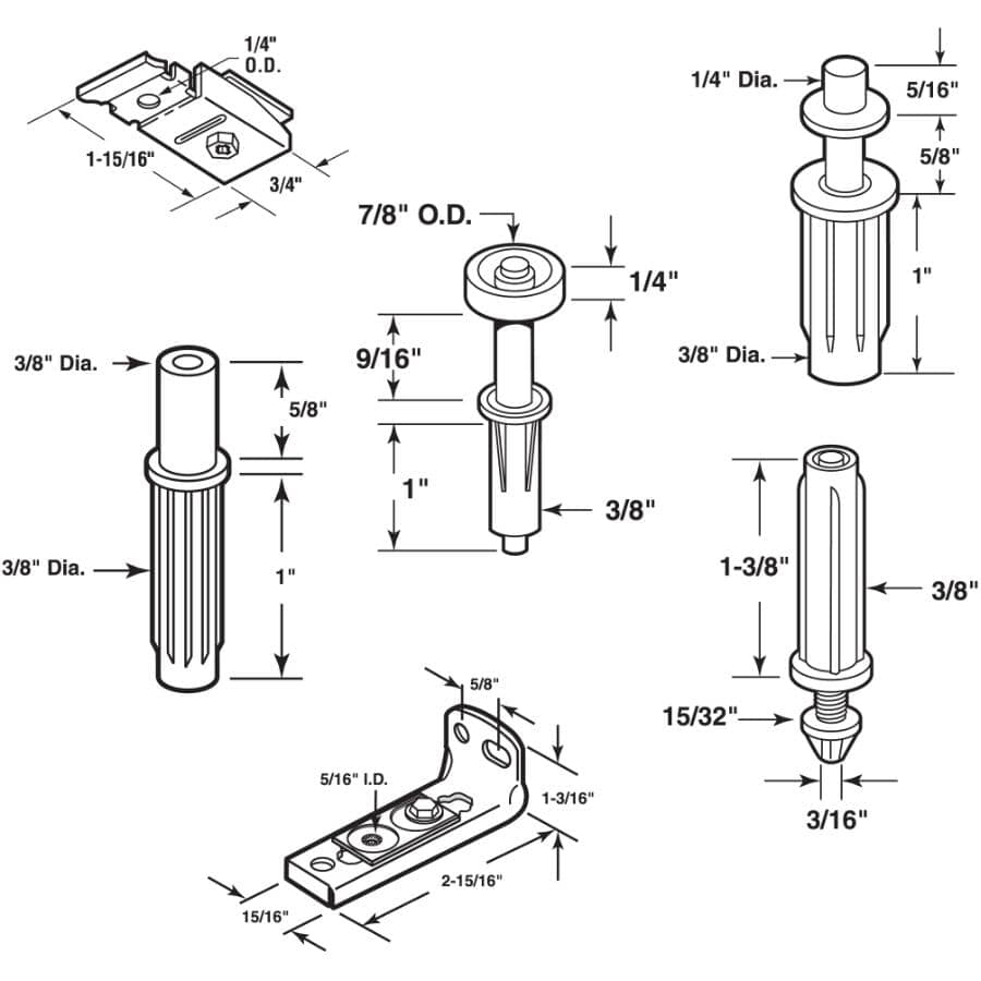 Bi-Fold Door Hardware Replacement Kit