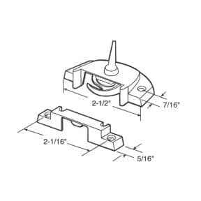 Sliding Window Sash Lock - Horizontal + White