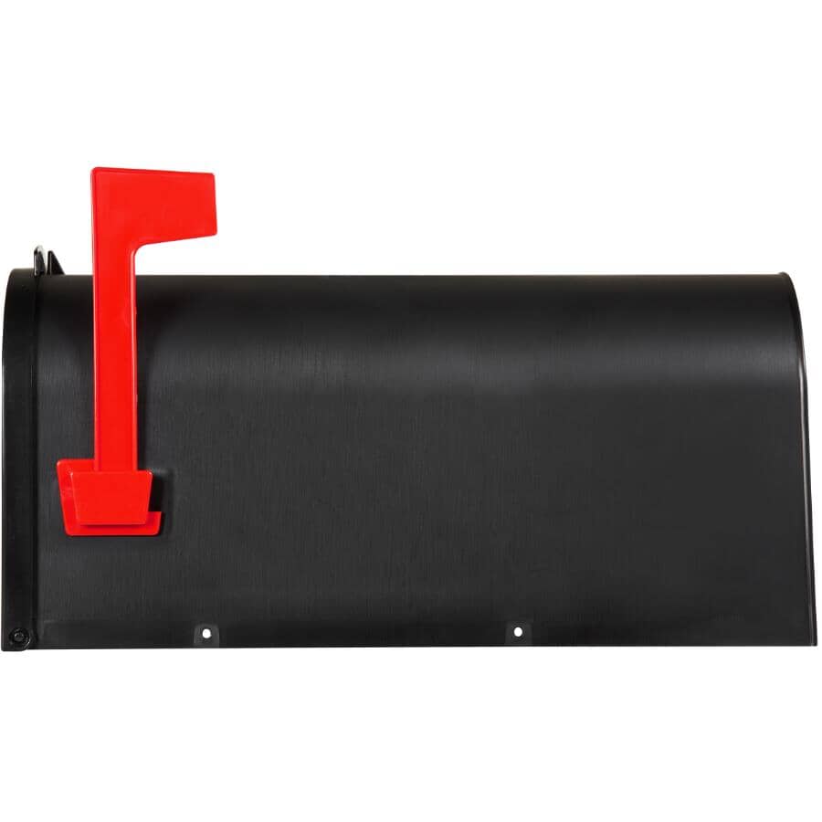 Black Plastic Rural Mailbox