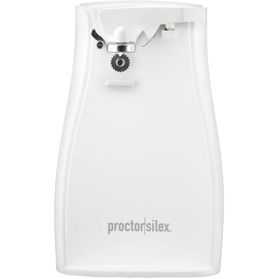 Countertop Electric Can Opener with Knife Sharpener (75224PS) - White