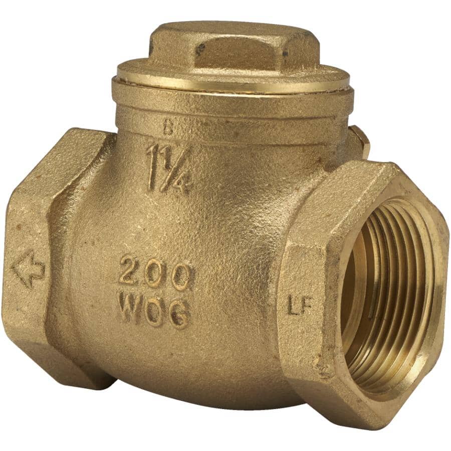 1-1/4" Swing Check Valve - Brass
