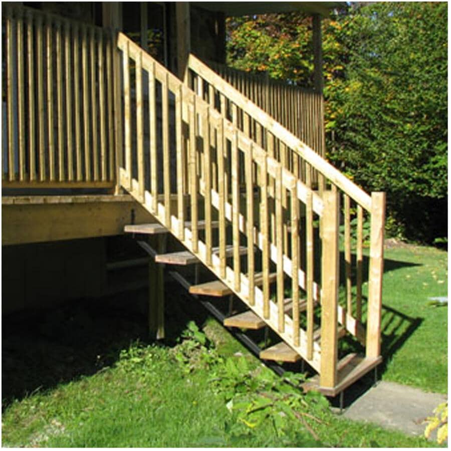 6 Step Steel Stair Riser - 1 Piece, Black