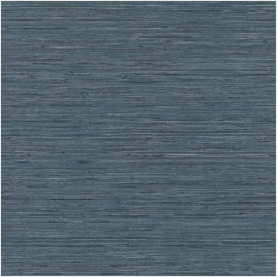 Faux Grasscloth Peel & Stick Wallpaper - Blue, 20.5" x 16.5'