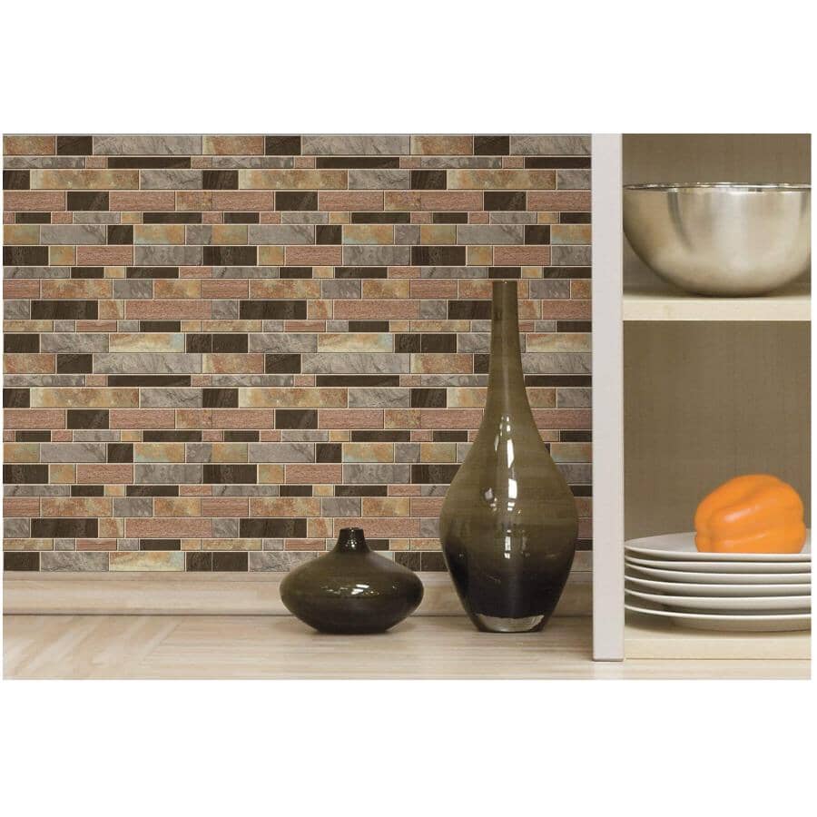 Modern Long Stone Peel & Stick Backsplash Tiles - 10.5", 4 Pack