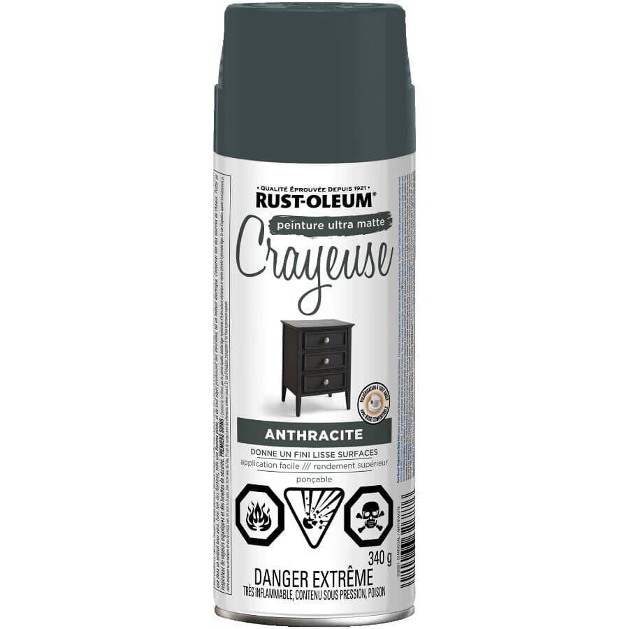 Chalked Ultra Matte Spray Paint - Charcoal, 340 g