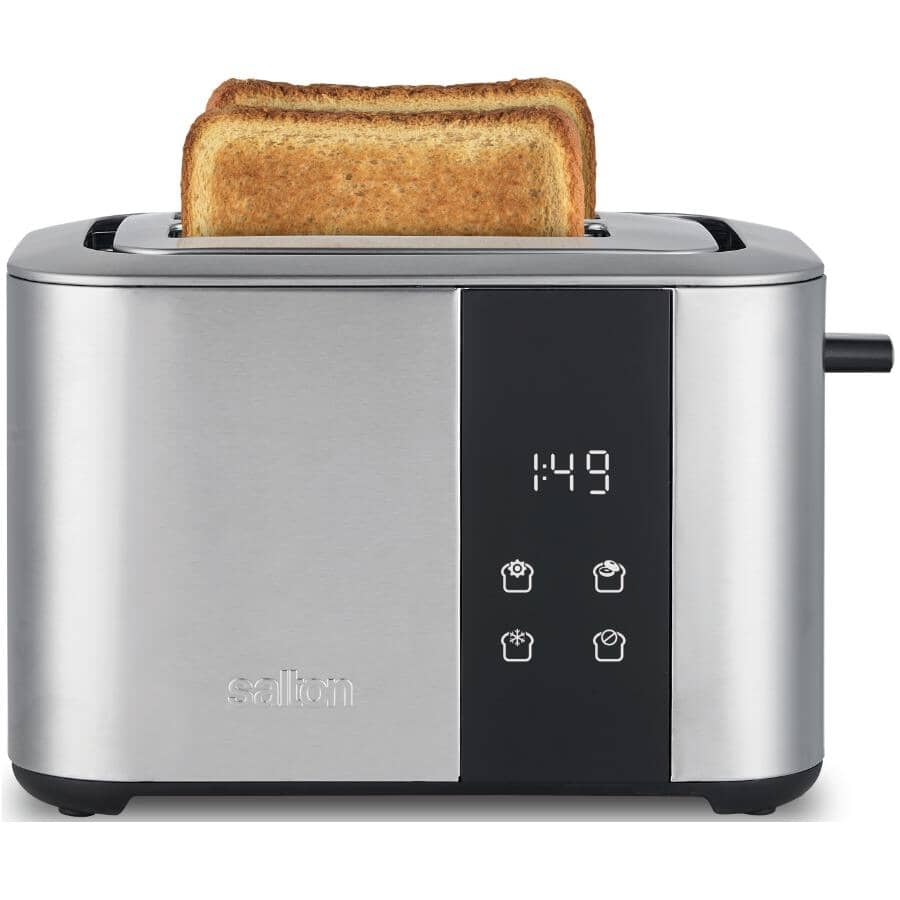 2 Slice Digital Countdown Stainless Steel Toaster - with Extra Wide Slots