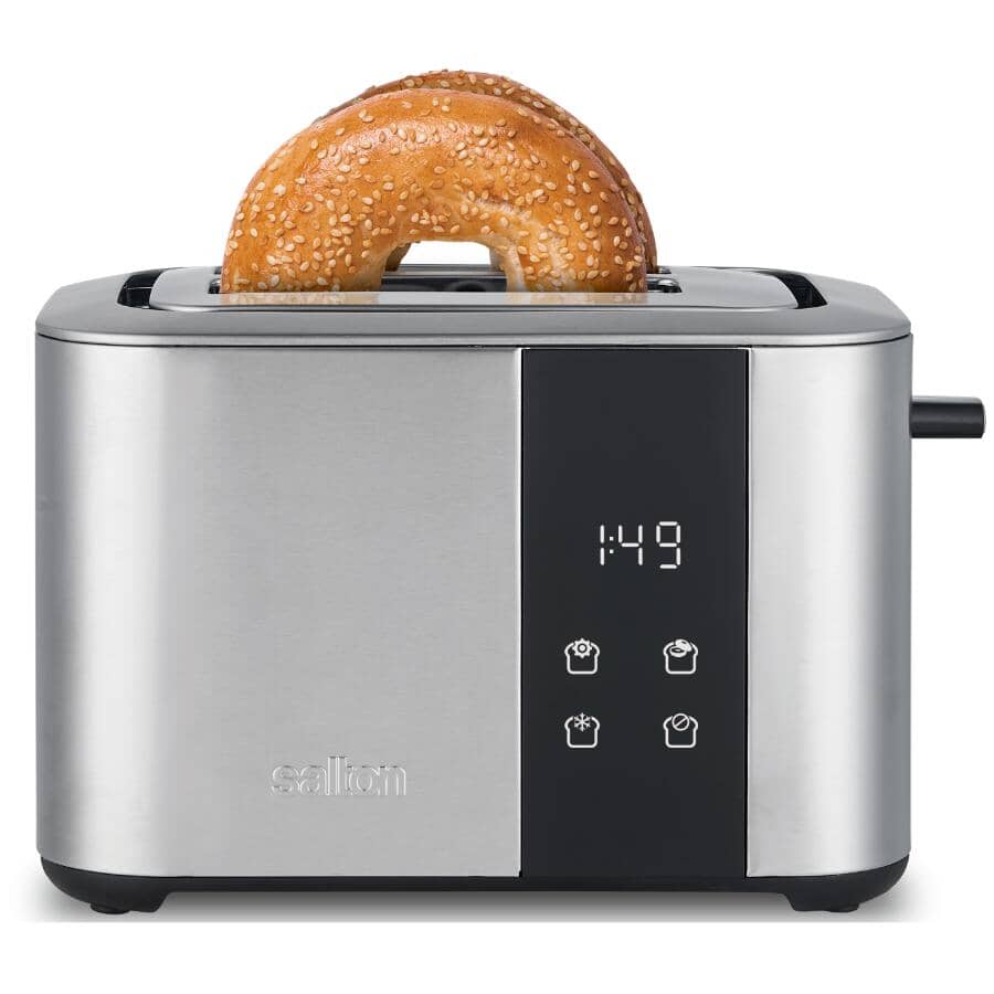 2 Slice Digital Countdown Stainless Steel Toaster - with Extra Wide Slots