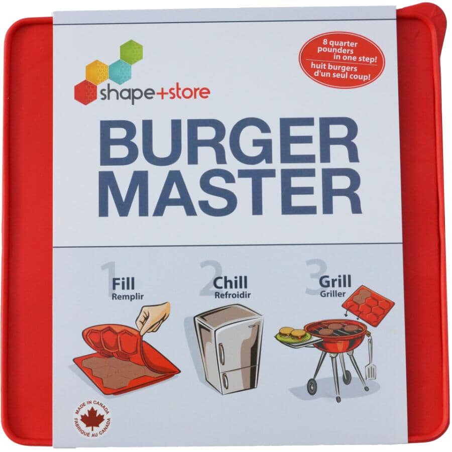Burger Master Burger Press & Freezer Container - 8 Pc