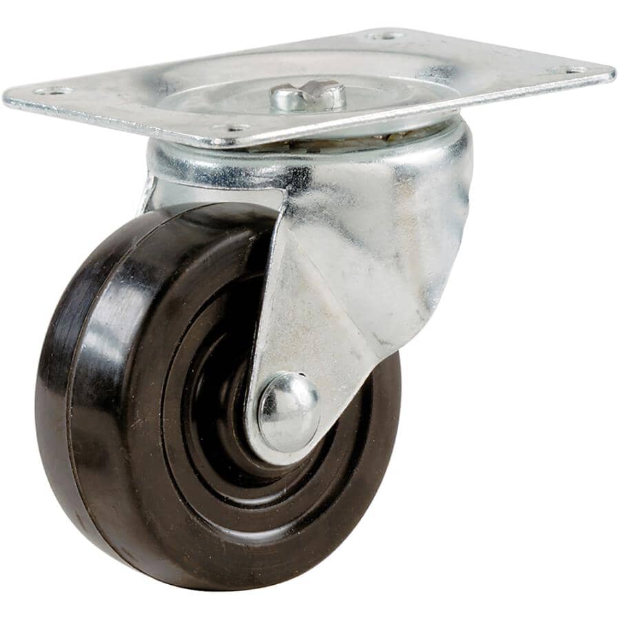 1-1/4" Rubber Swivel Caster - 30 lb Capacity