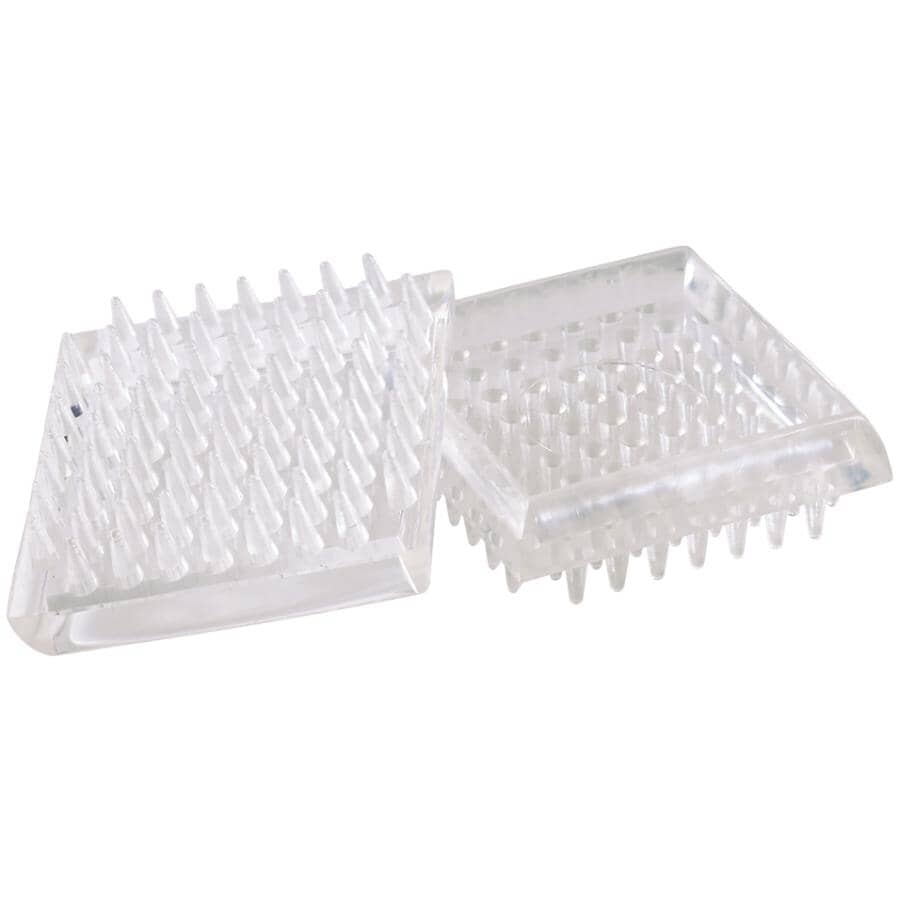 4 Pack 1-7/8" Square Carpet Caster Cups