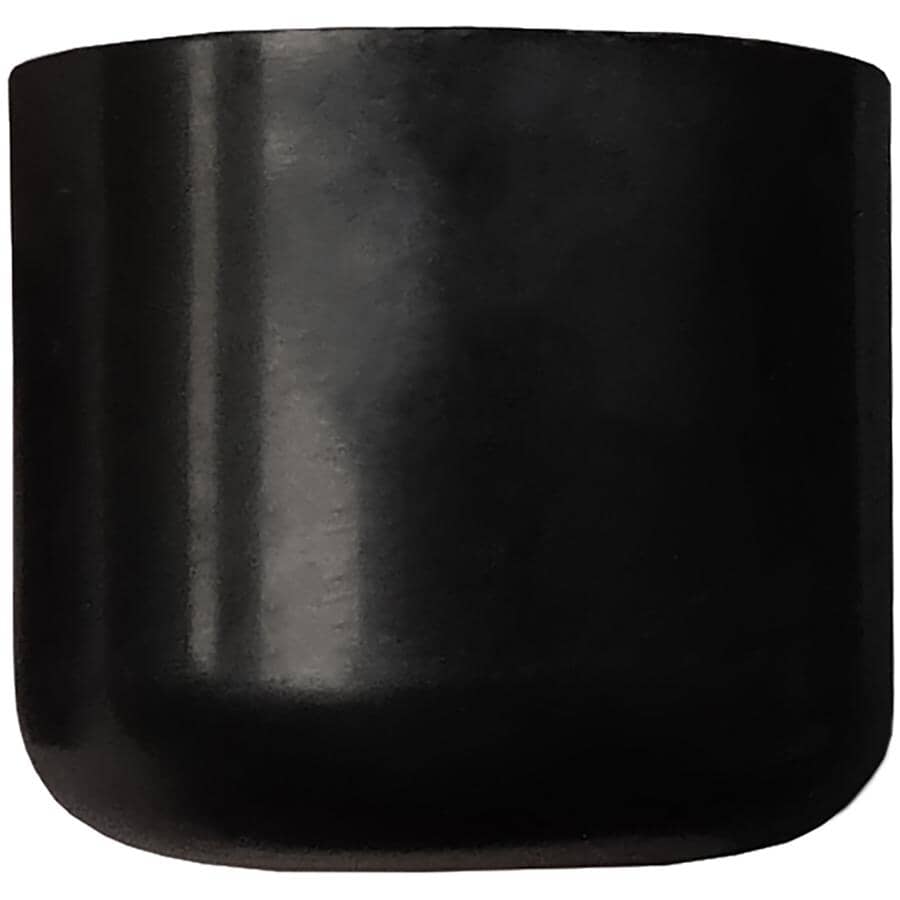 5/8" Black Plastic Furniture Leg Tips - 4 Pack