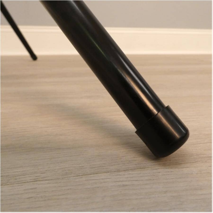 5/8" Black Plastic Furniture Leg Tips - 4 Pack