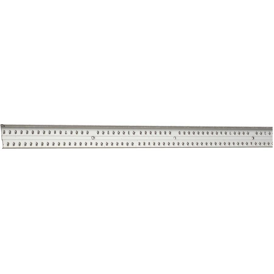 6' Pinned Hammered Silver Aluminum Carpet Edging