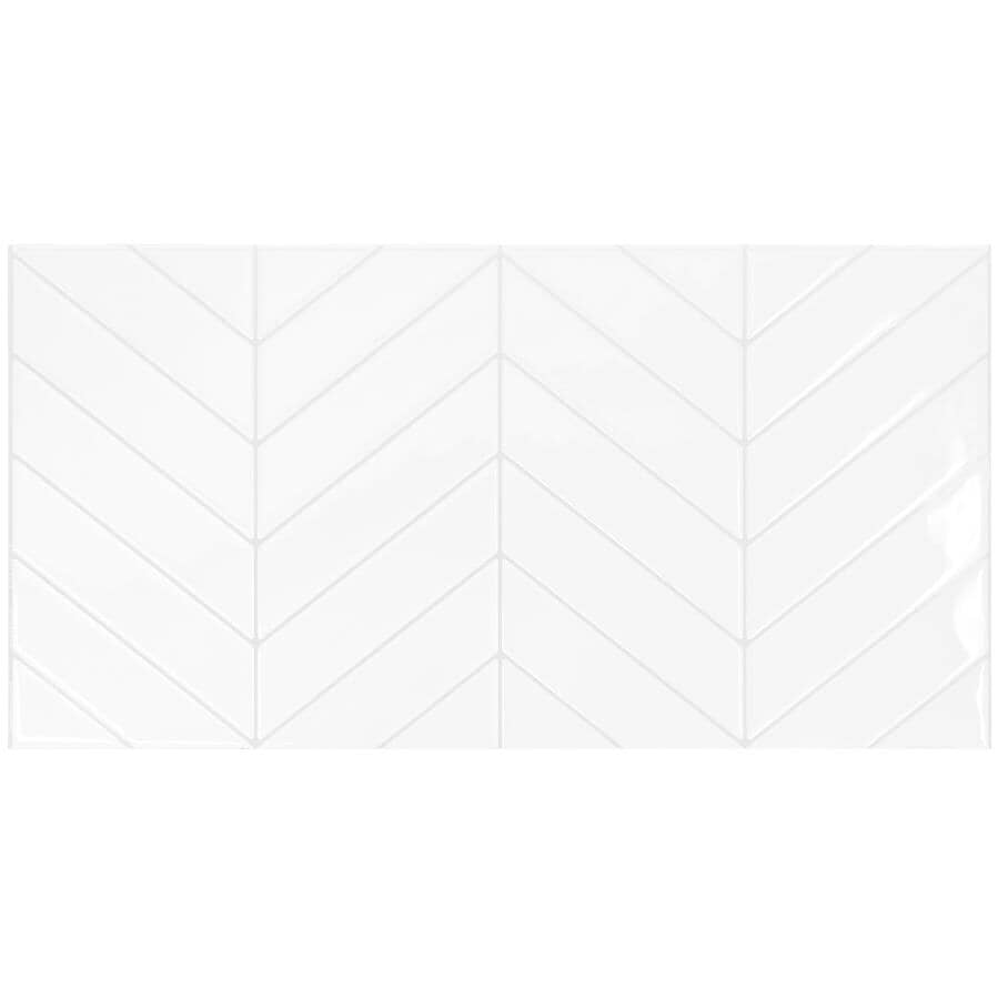 Blok Chevron Peel & Stick Backsplash Wall Tiles - 22.56" x 11.58", 2 Pack