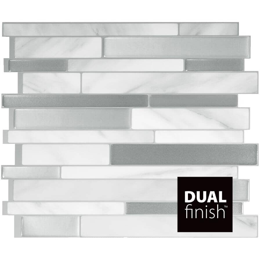 Milano Collection Carrera Peel & Stick Backsplash Wall Tiles - 11.55" x 9.63", 4 Pack