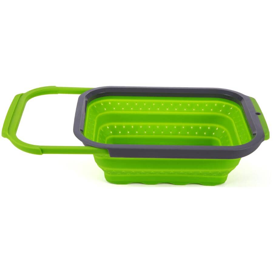 Over-The-Sink Collapsible Colander - Lime Green, 6 Qt