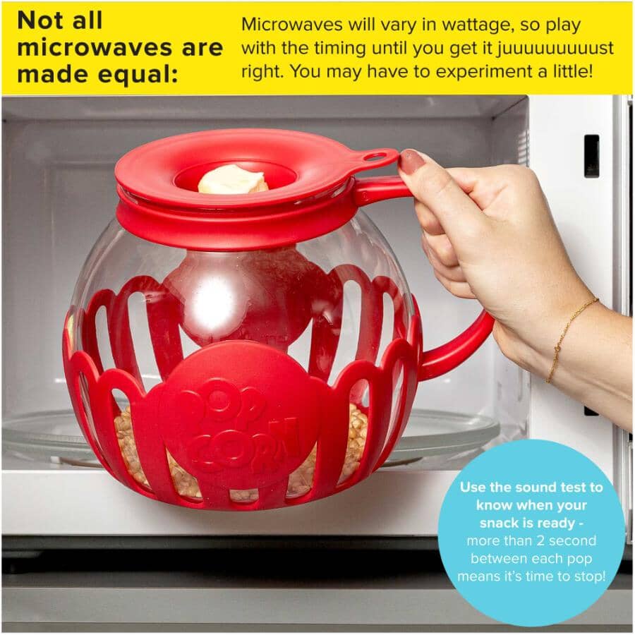 Glass Microwave Popcorn Popper - 1.5 Qt