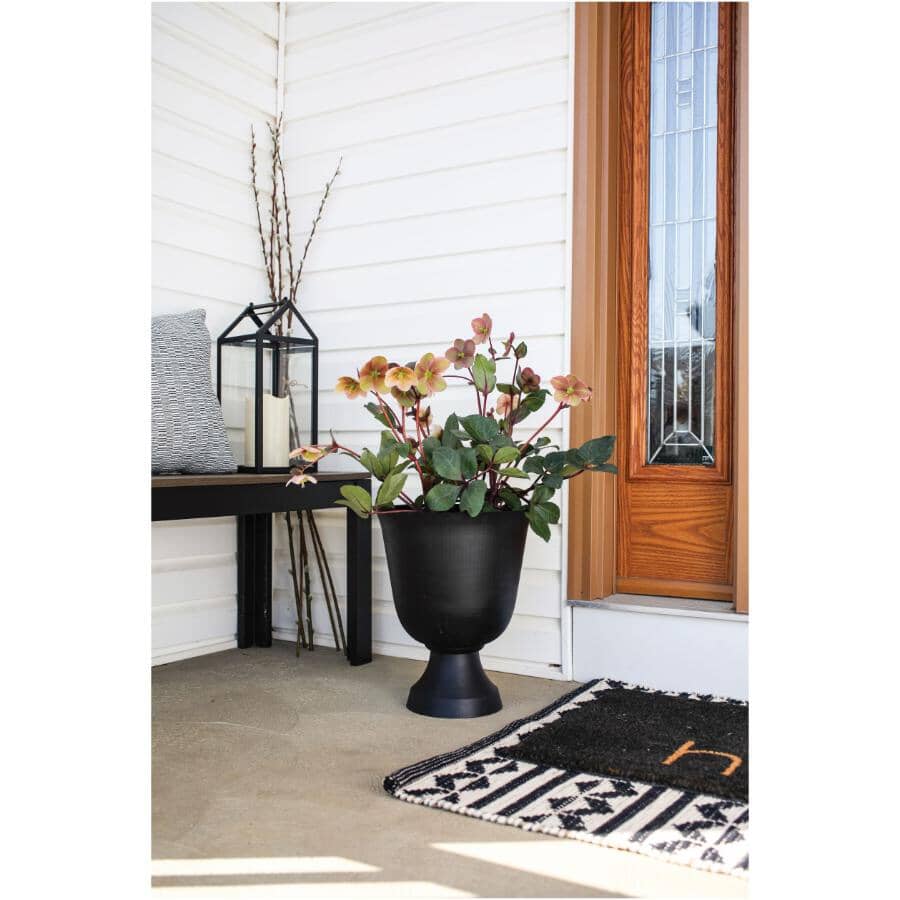 19" Lava Black Plastic Tribeca Urn