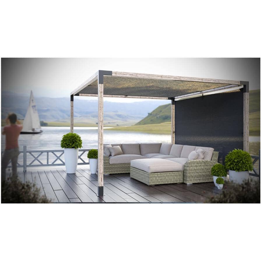 8' x 12' Pergola Shade Sail - Grey